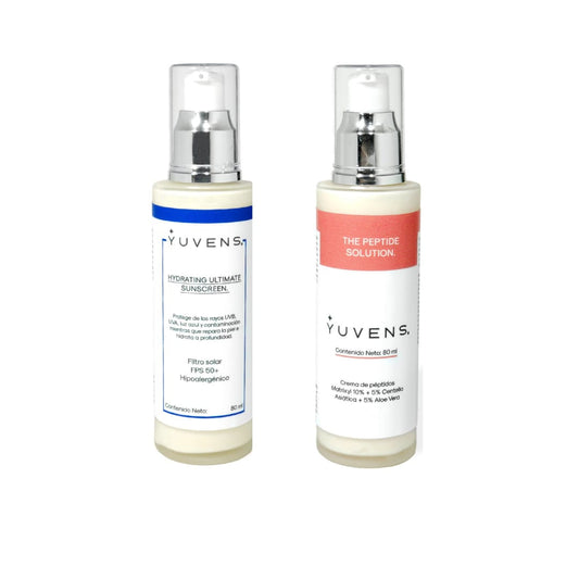 Kit protector solar hidratante y crema de péptidos