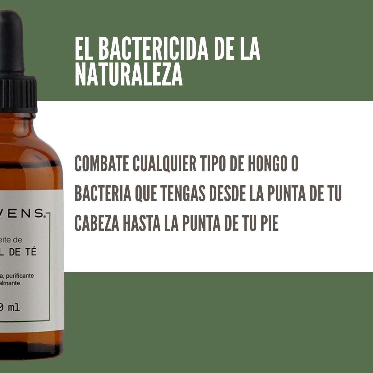 Aceite de Árbol de Té 100% puro, fungicida natural