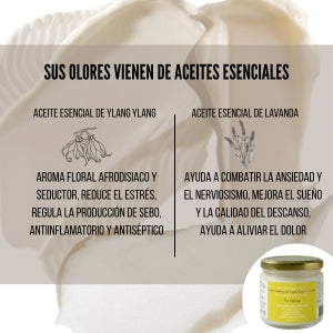 Body Butter Aceite Esencial de Ylang Ylang y Lavanda (Mantequilla Corporal)
