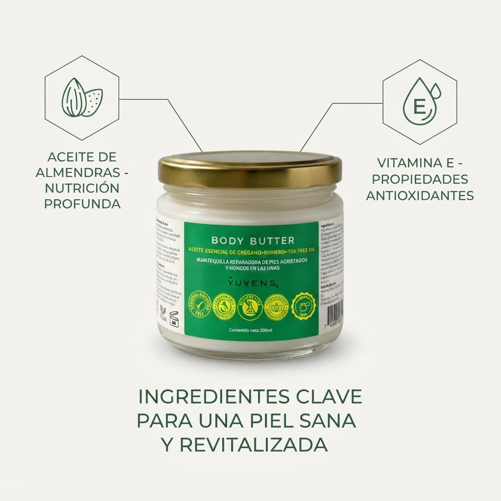 Body Butter Regeneradora de pies y Hongos en las uñas