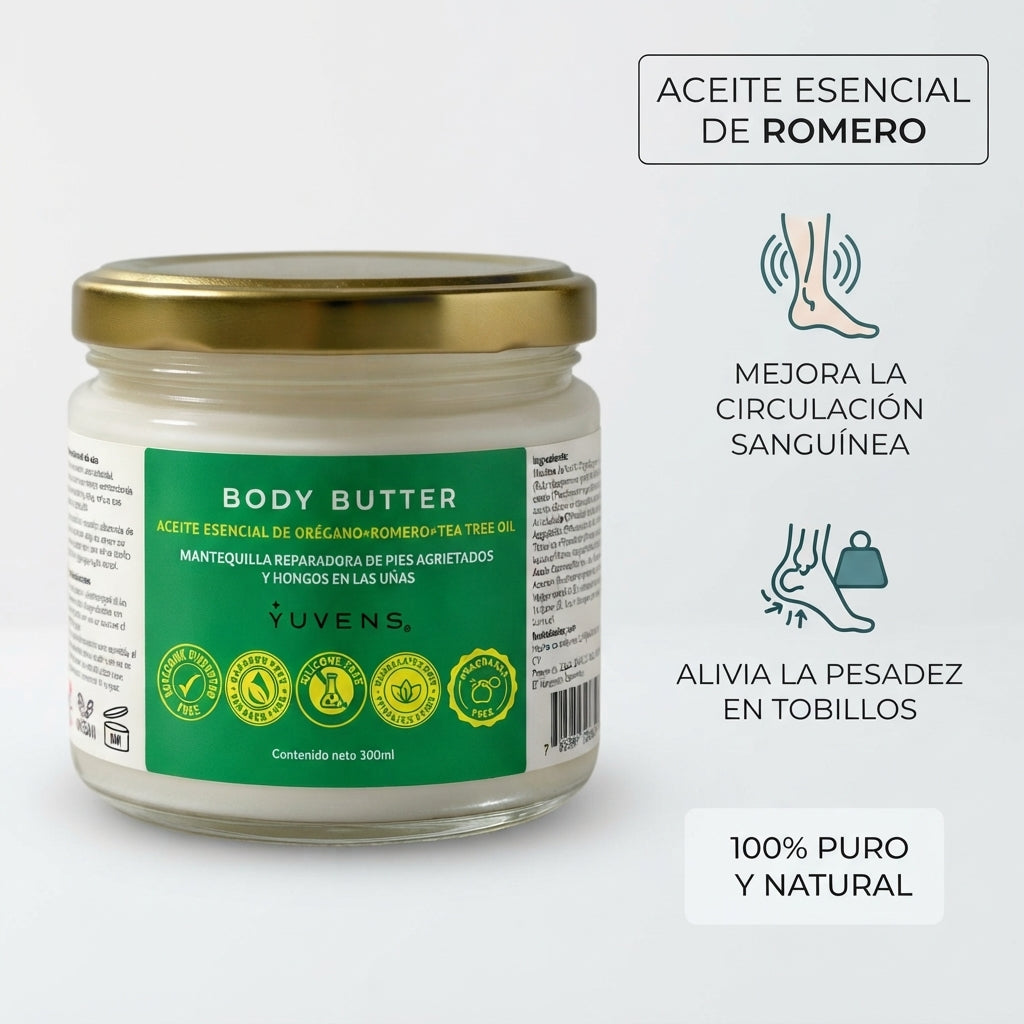 Body Butter Regeneradora de pies y Hongos en las uñas