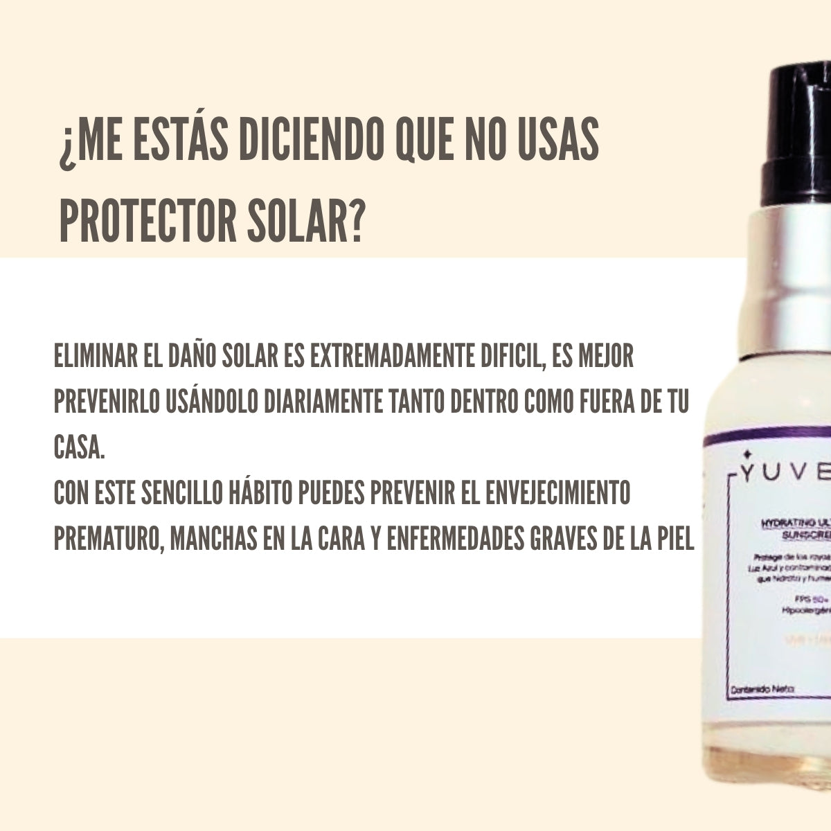 Protector Solar Hidratante 2 en 1 para todo tipo de piel-30 ml- Pocket size