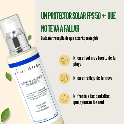 Protector Solar Facial Hidratante 50+ - Hydrating Ultimate Sunscreen