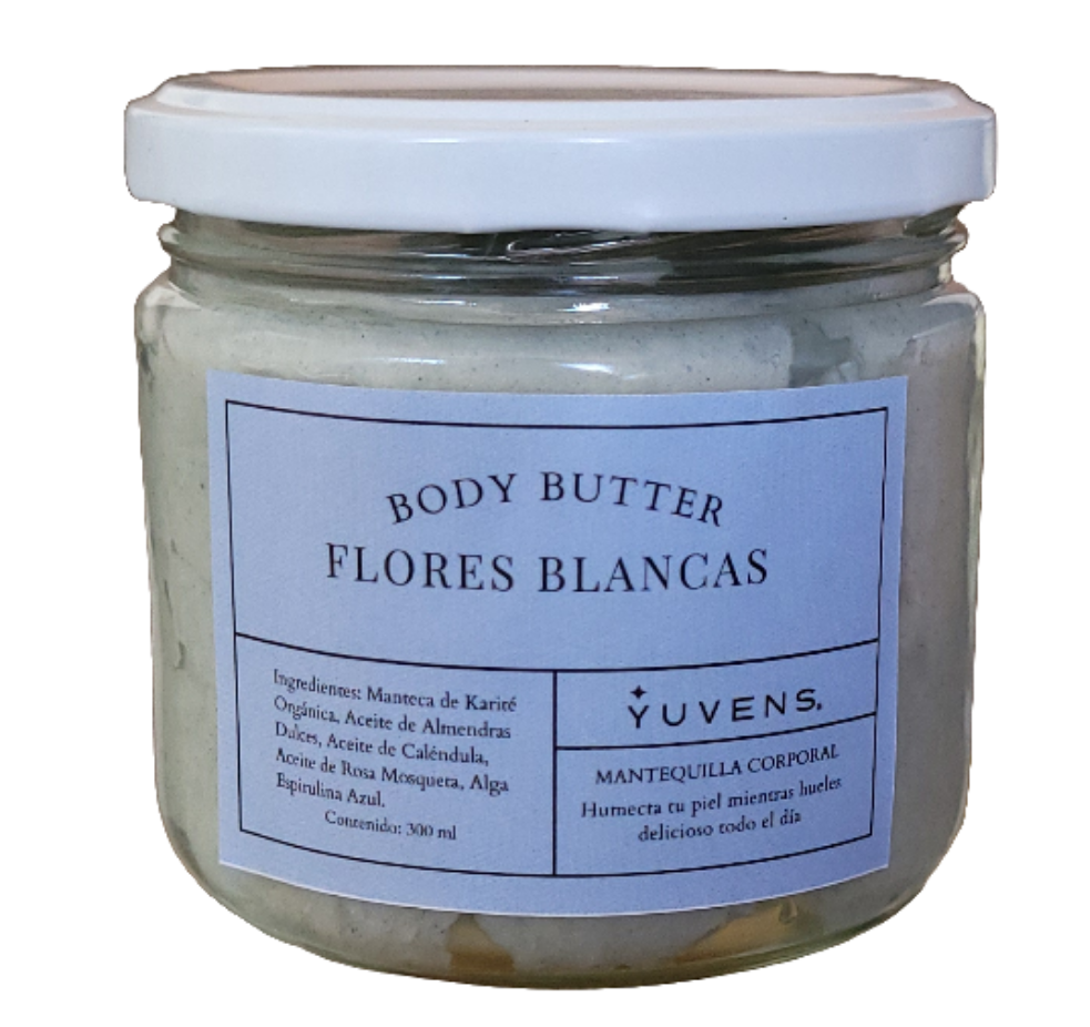 Body Butter Vegana olor Flores Blancas (mantequilla corporal)