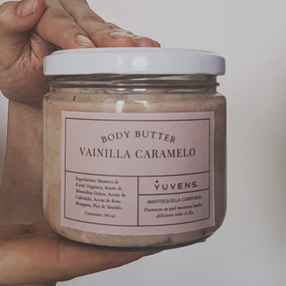 Body Butter Vegana olor vainilla caramelo (mantequilla corporal)