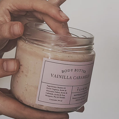 Body Butter Vegana olor vainilla caramelo (mantequilla corporal)