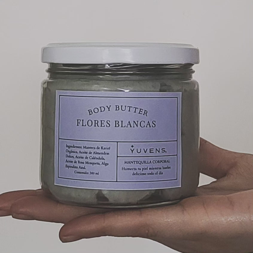 Body Butter Vegana olor Flores Blancas (mantequilla corporal)
