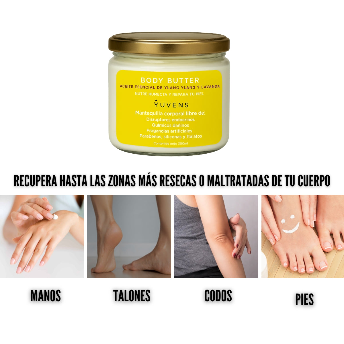 Body Butter Aceite Esencial de Ylang Ylang y Lavanda (Mantequilla Corporal)