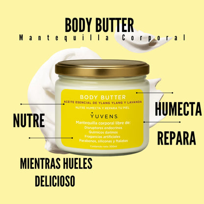 Body Butter Aceite Esencial de Ylang Ylang y Lavanda (Mantequilla Corporal)