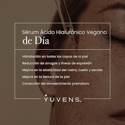 Sérum facial dia - ácido hialurónico 3% Colágeno, Elastina, Vitamina E, Aceite de Rosa Mosqueta y Aceite de Jojoba 30 ml
