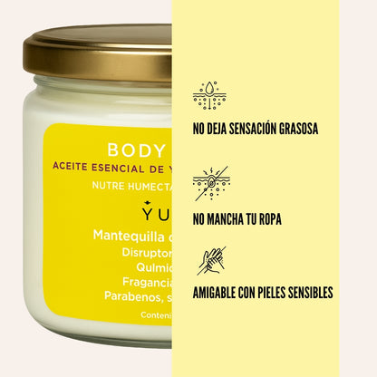 Body Butter Aceite Esencial de Ylang Ylang y Lavanda (Mantequilla Corporal)