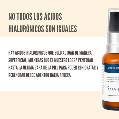 Sérum facial noche - ácido hialurónico y vitamina C