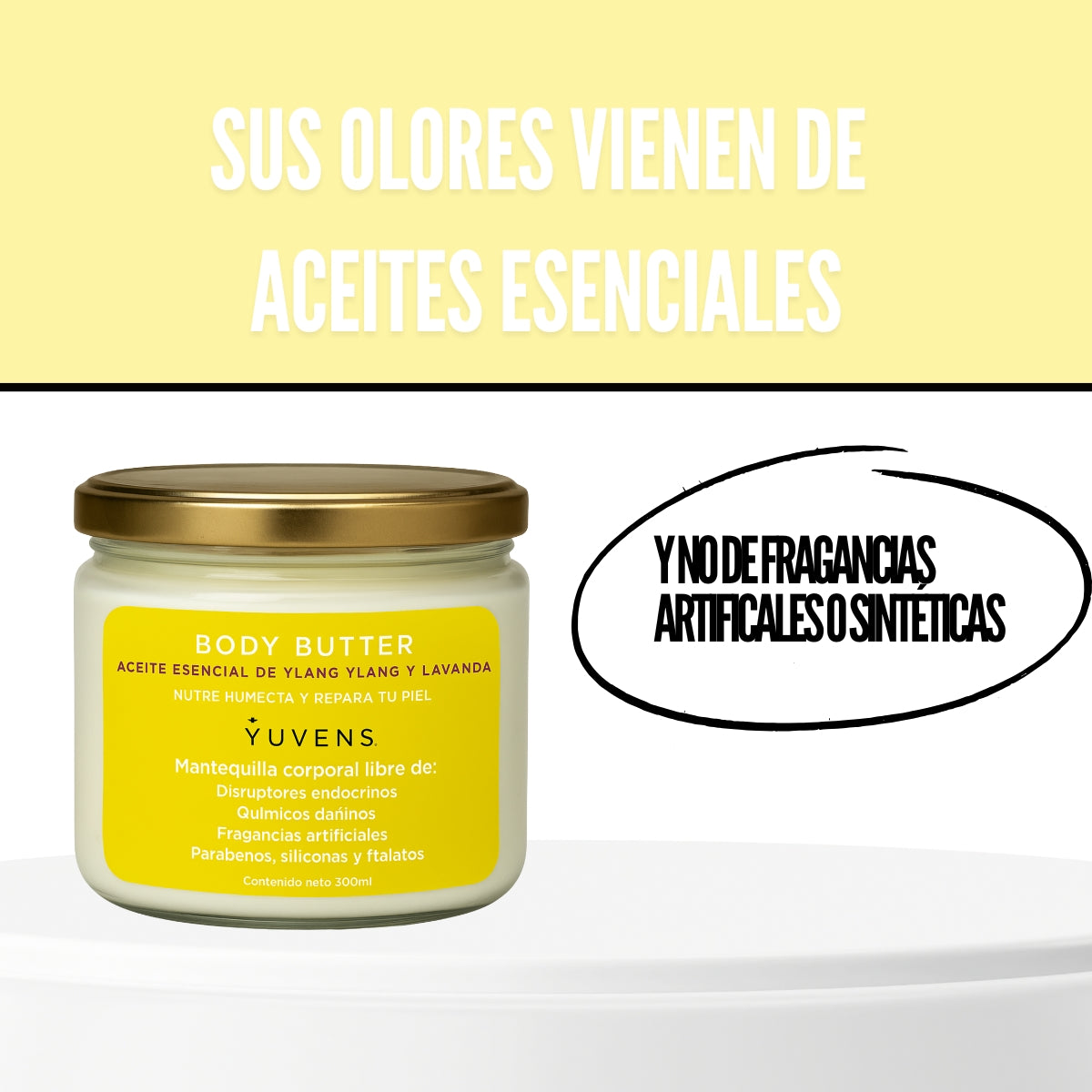 Body Butter Aceite Esencial de Ylang Ylang y Lavanda (Mantequilla Corporal)
